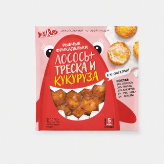 Фрикадельки лосось-треска-кукуруза