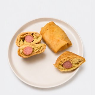 Блинчики Сосиска с картошкой