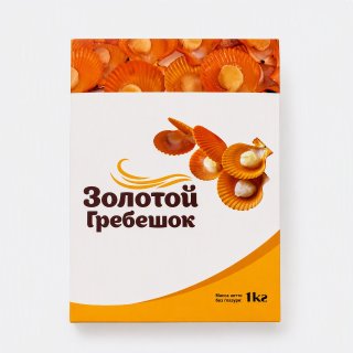 Гребешок золотой на раковине
