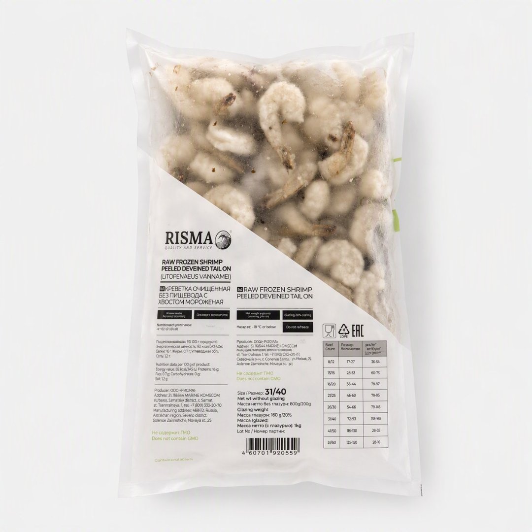 Креветка очищенная бг сыромороженый 31/40 Risma Premium — фото 2