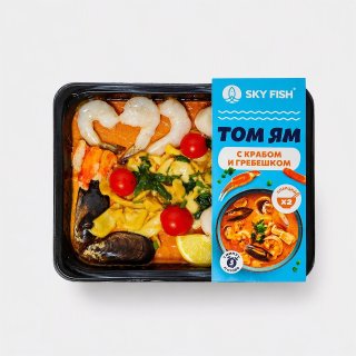 Суп Том ям гребешок/краб